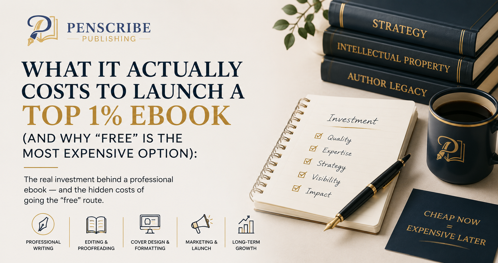 WHAT IT ACTUALLY COSTS TO LAUNCH A TOP 1% EBOOK (AND WHY "FREE" IS THE MOST EXPENSIVE OPTION):